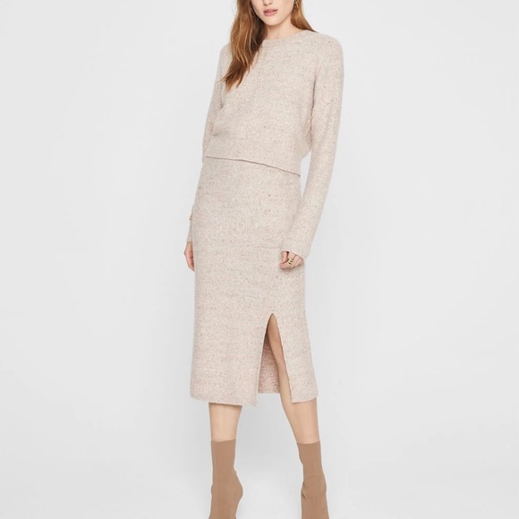 Tweed Slit Skirt - New With Tags - NEVER WORN - Pink Mix